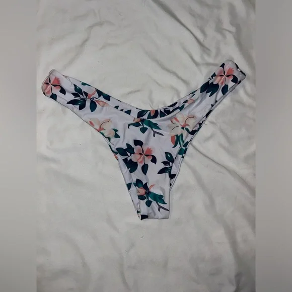 NWT ZAFUL Women's Floral Pink Tie Knot Front Bikini Set Large Swimsuit Two Piece - Picture 5 of 6